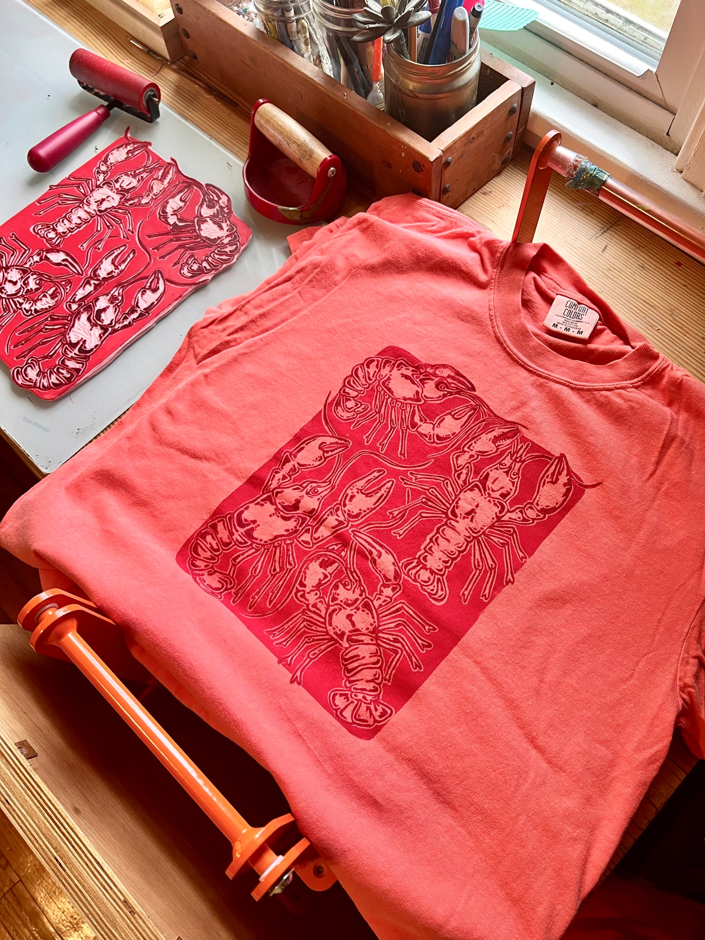 Crawfish Block Printed T-shirt